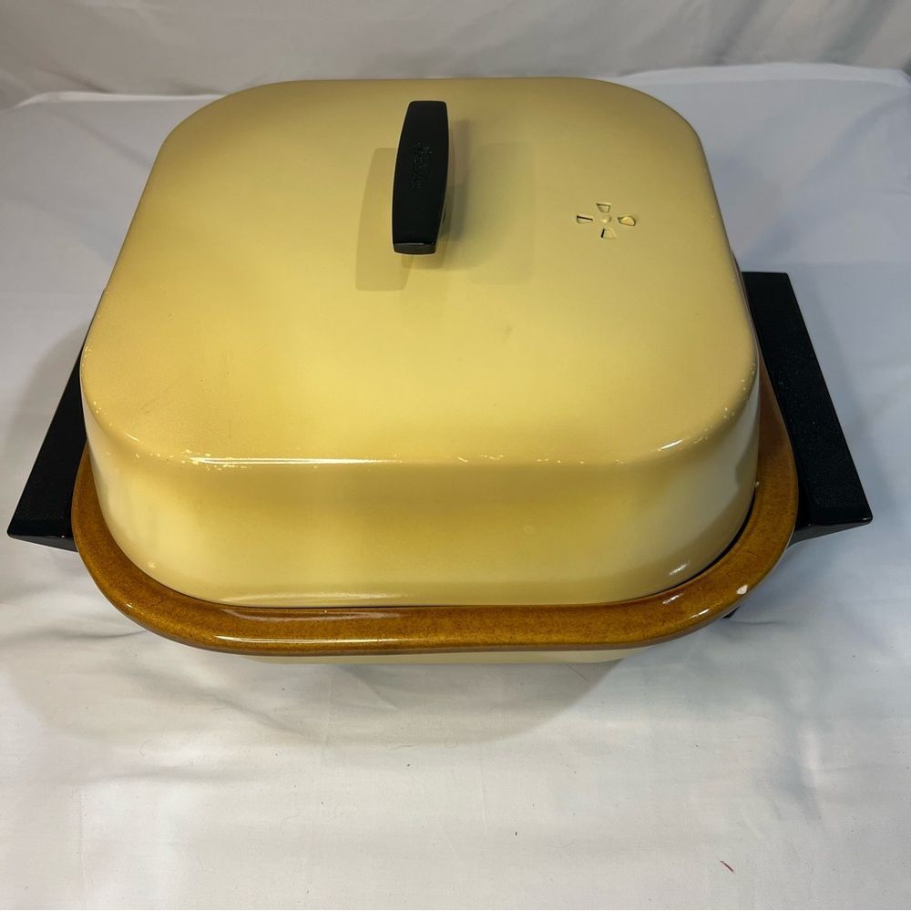 Vintage Sunbeam Hi-Domed Cover Electric Skillet with Crock
